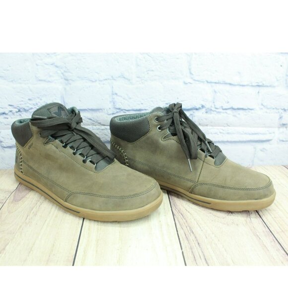 Forsake Phil Brown Leather Lace Up Waterproof Casual Mid Top Boots Size 9.5